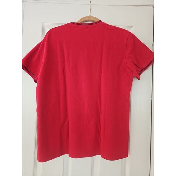 VTG .1990s Polo Ralph Lauren Shirt Mens Sz M Red V-neck Pony Single Stitch - Picture 7 of 11